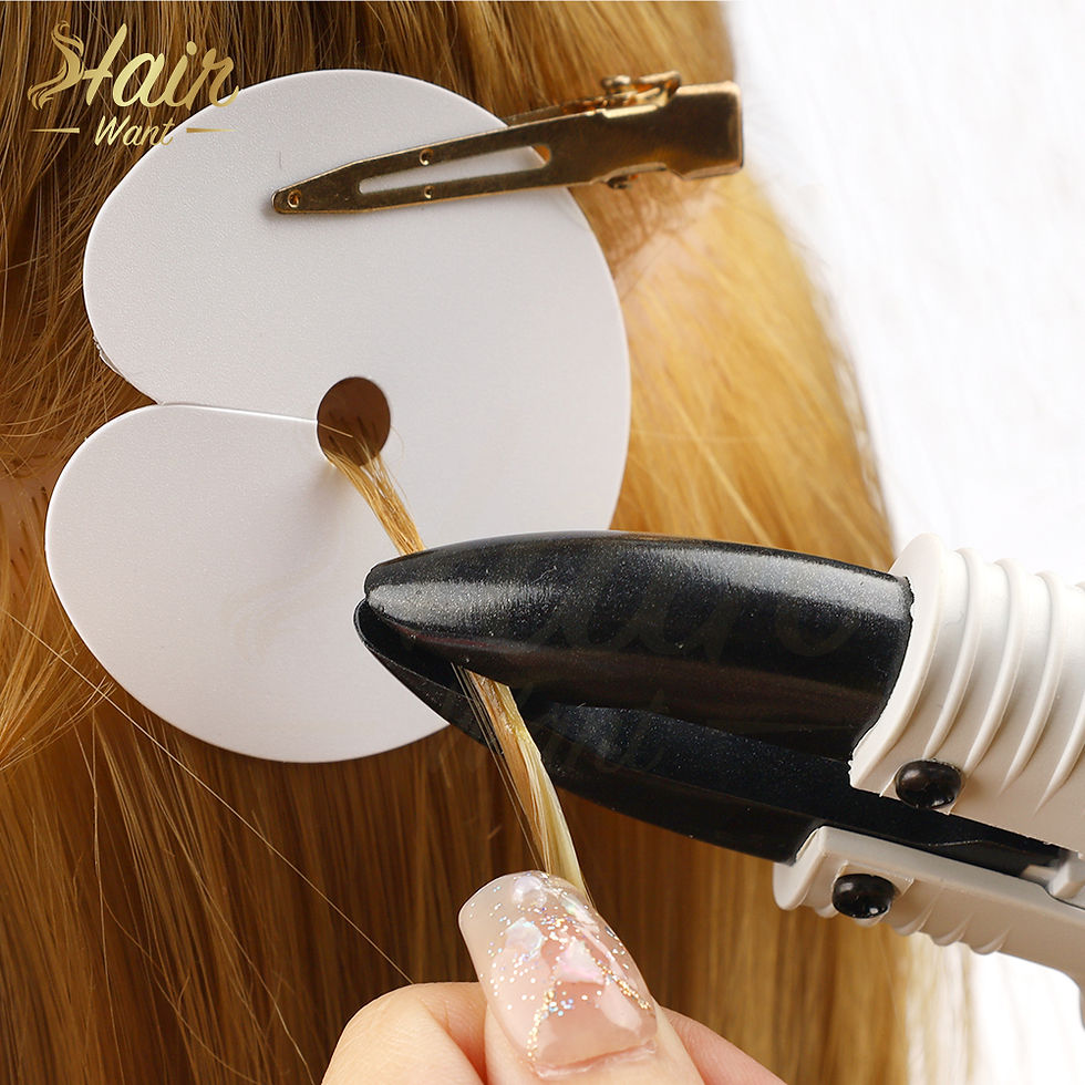 Thumbnail: Hair Want Heat Protector Shields for Keratin Extensions Pre-bonded Extension Hot