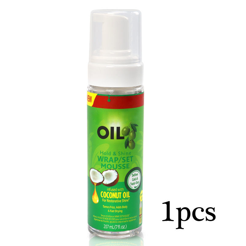 Thumbnail: Wrap Foam Mousse With Brush Comb Olive Oil Foaming Mousse For Braids Curls Waves
