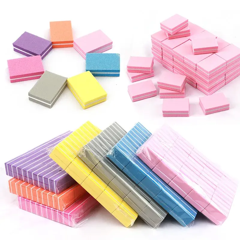 Thumbnail: Nail Art Buffer Polish 50-10Pcs Mini Buffing Sanding Files Block Pedicure Care M