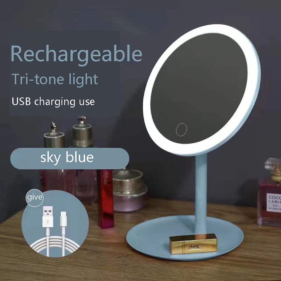 Thumbnail: Makeup Mirror With Led Light Usb Portable Removable Desk Vanity Mirror Adjustabl
