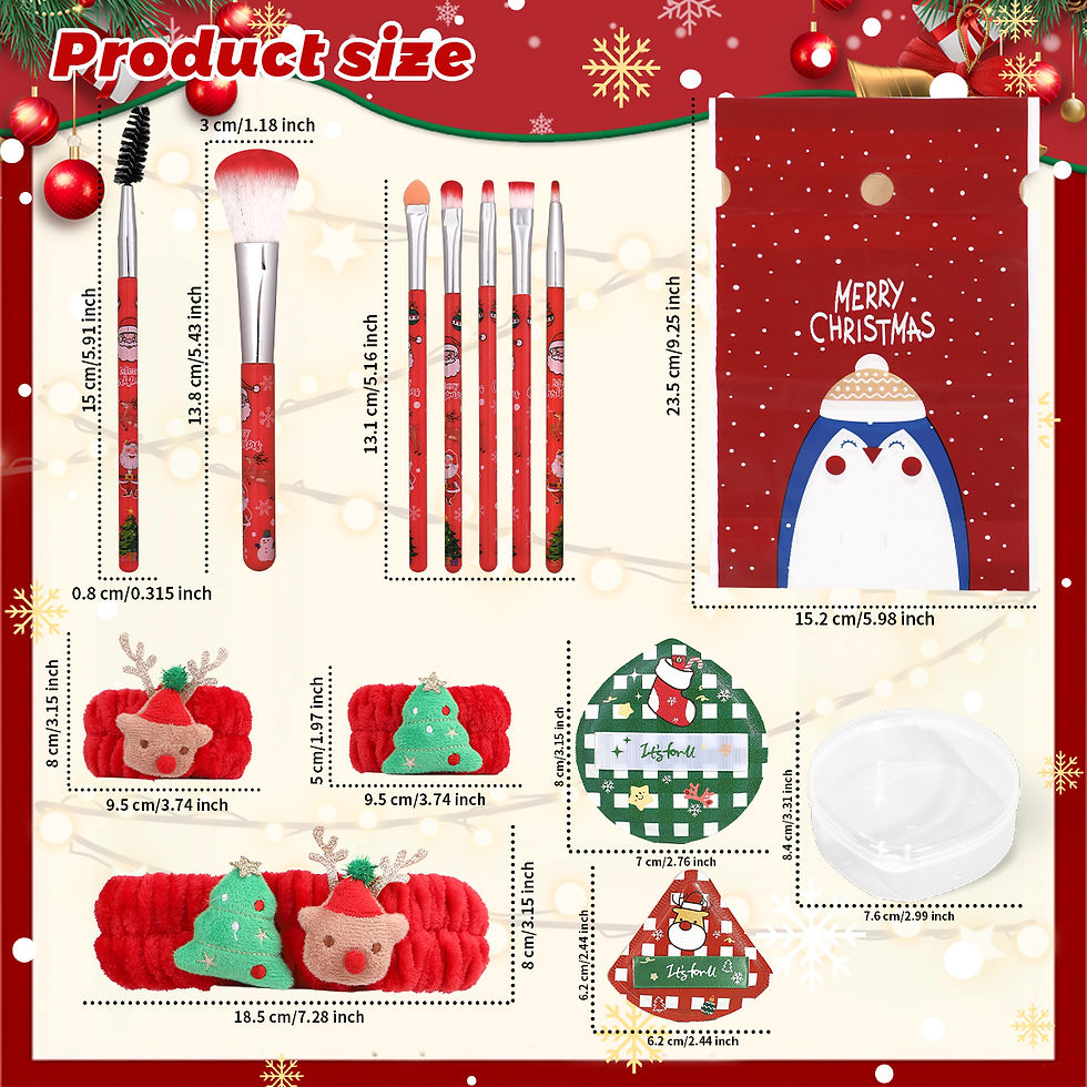Thumbnail: 14PCS- Christmas makeup brush set, the bristles smudge naturally and delicately,