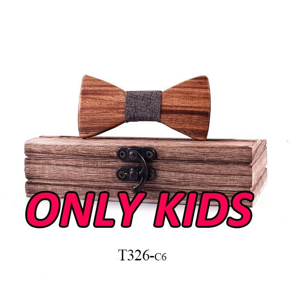 Thumbnail: Classic Kid Wooden Bow tie Boy Girl Baby Children BowTie Fashion Zebra 