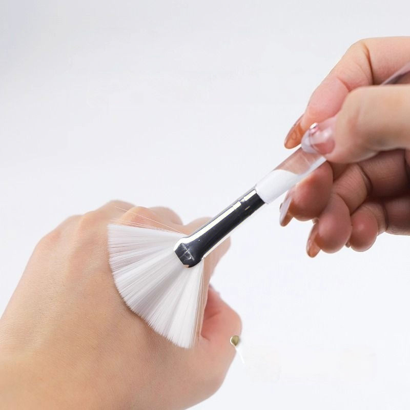 Thumbnail: 1/2 PCS Facial Cleanser Brush  Soft Bristles Exfoliator  Face Wash Brush Fan Mak