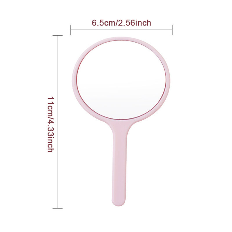 Thumbnail: Durable DIY Makeup Mirror Handheld Small Round Handheld Mirror Anti-fall With Ha