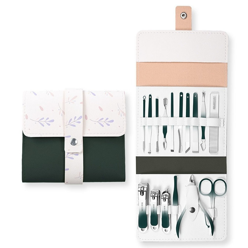 Thumbnail: 16 pcs Manicure Set Nail Clippers Professional Trimmer Pedicure Care Tools Facia
