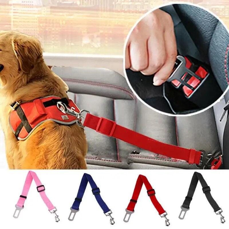 Adjustable Dogs Car Seat Belt Harness Puppy Cats Car Safety Seatbelt Lead