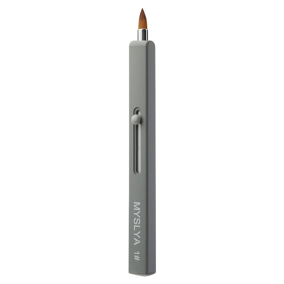 Thumbnail: NEW Creative Retractable Lip Brush with Lid Mini Portable Lipstick Eyeshadow App
