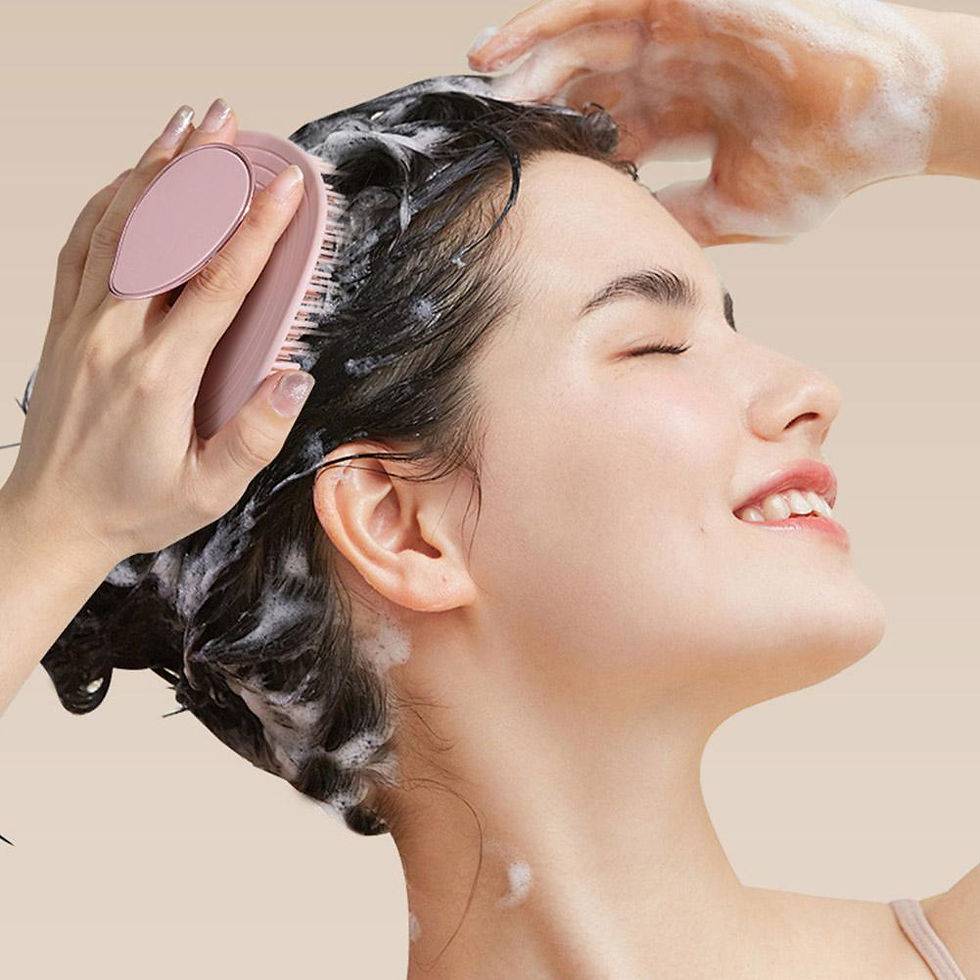 Thumbnail: Scalp Massage Shampoo Comb Deep Cleans Scalp Improves Scalp Health and Reduces H