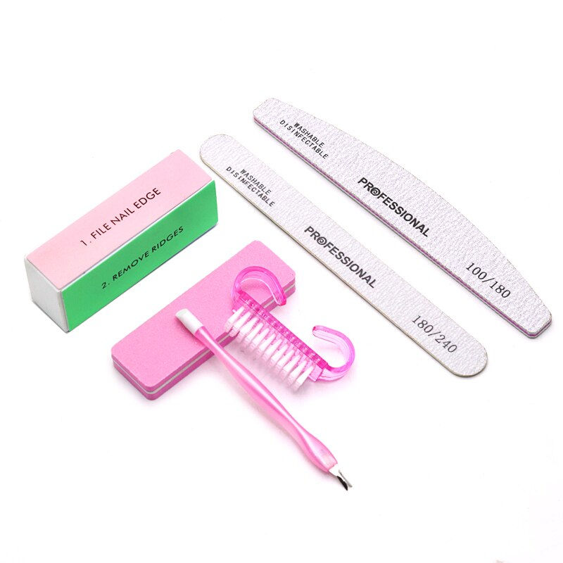 Thumbnail: 6Pcs/Set Professional Nail Files Manicure Sets Polishing Sanding Buffer File Ped