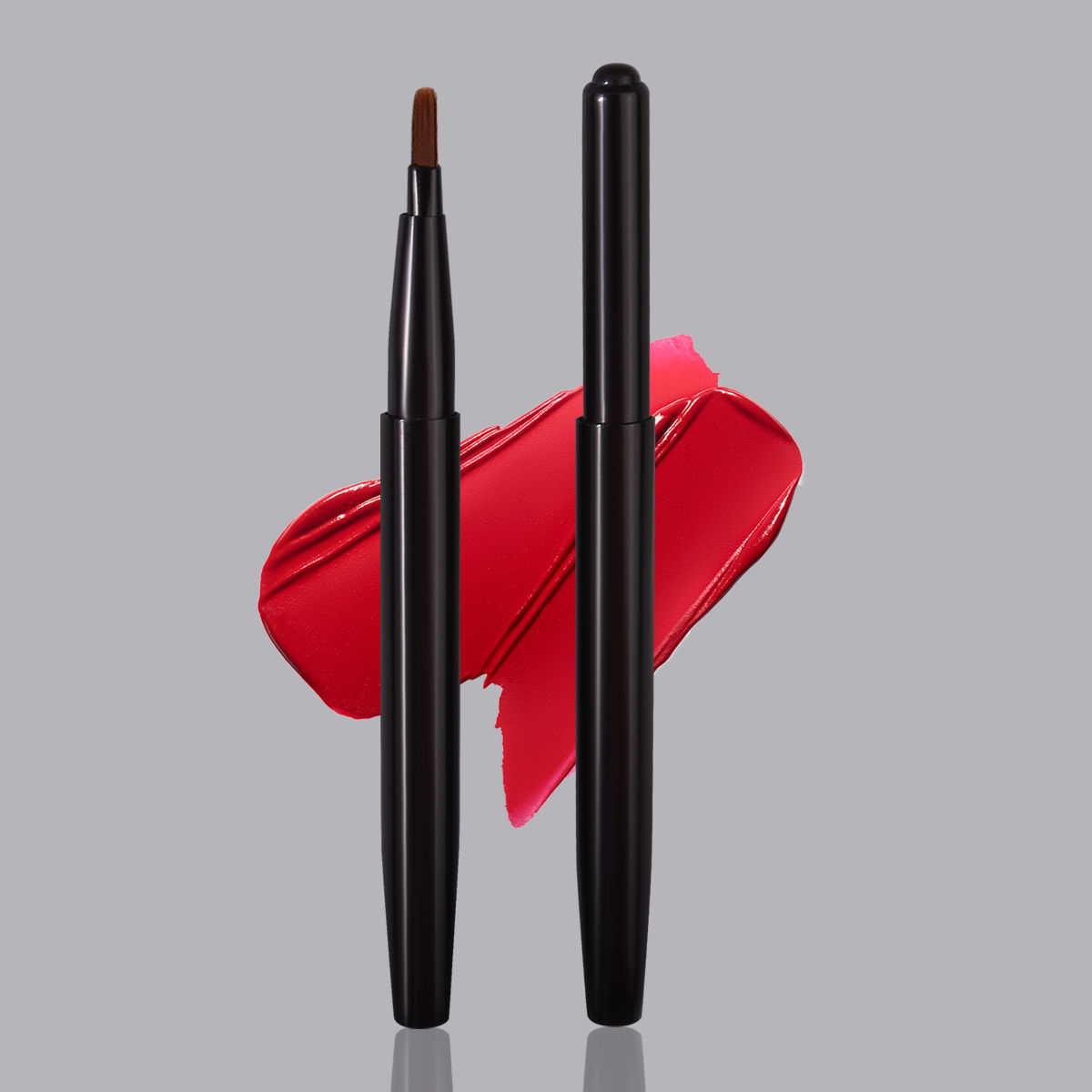 2PCS New portable retractable soft bristle lip brush with lid, makeup special li