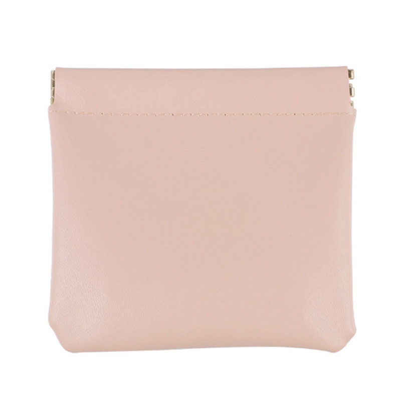 Thumbnail: Mini Pocket Cosmetic Bag PU Leather Makeup Bag Portable Square Travel Squeeze To