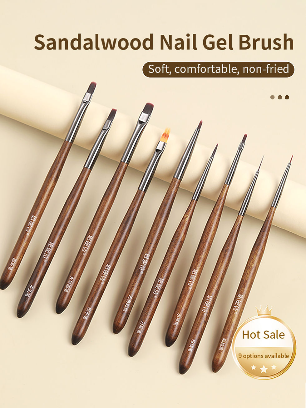 Thumbnail: Nail Brush Set, Large Square Phototherapy, Color Painting, Brushwork, Flower Spe