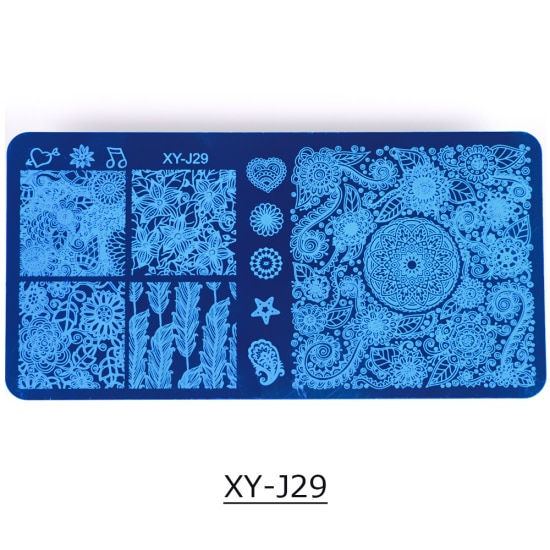 Thumbnail: New Nail Art Stamping Plates Stencils Lace Flowers Beauty Stamp Polish 