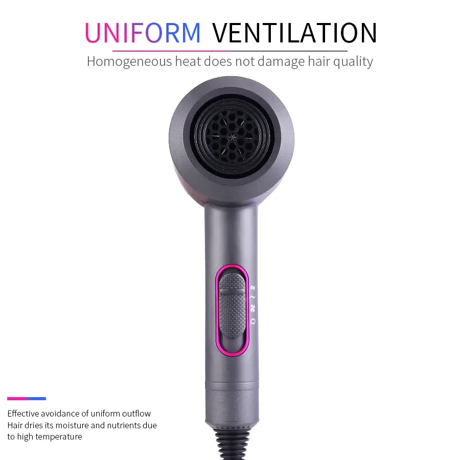 Thumbnail: 2000W Professional Hair Dryers Salon Strong Powerful Hot And Cold Wind Negative 