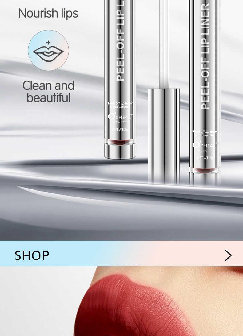 Thumbnail: Peel Off Lip Liner Stain Kit - Long-Lasting Waterproof Matte Lip Tint Set for Wo