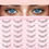 Thumbnail: 14 Pairs of Natural False Eyelashes in U-shaped Female Group Design with Transpa