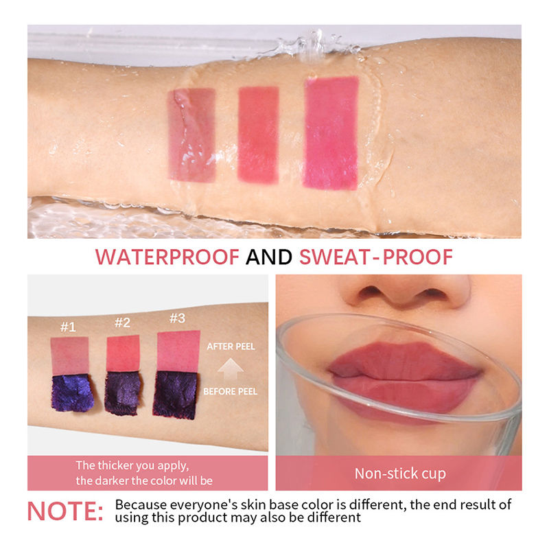 Thumbnail: Peel Off Lip Stain Reveal Long Lasting Waterproof Pink Lip Tint Transfer Proof N
