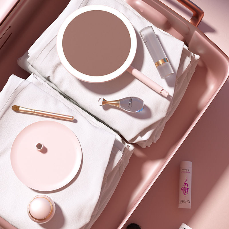 Thumbnail: Makeup Mirror With Led Light Usb Portable Removable Desk Vanity Mirror Adjustabl