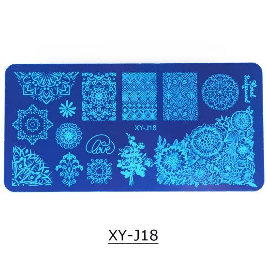 Thumbnail: New Nail Art Stamping Plates Stencils Lace Flowers Beauty Stamp Polish 