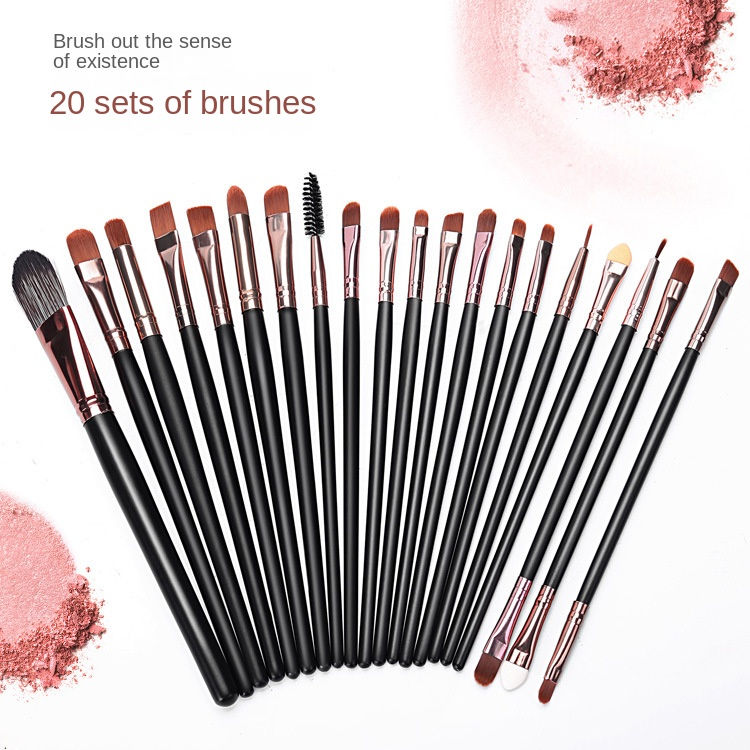 Thumbnail: 20pcs Eye brush Complete eyeshadow Brush Beauty Tool Explosive neutral logo Free