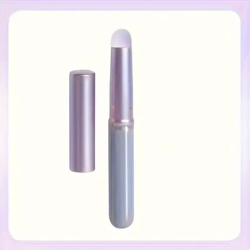 Thumbnail: Professional round headed lipstick brush with cap, handheld palm brush, suitable