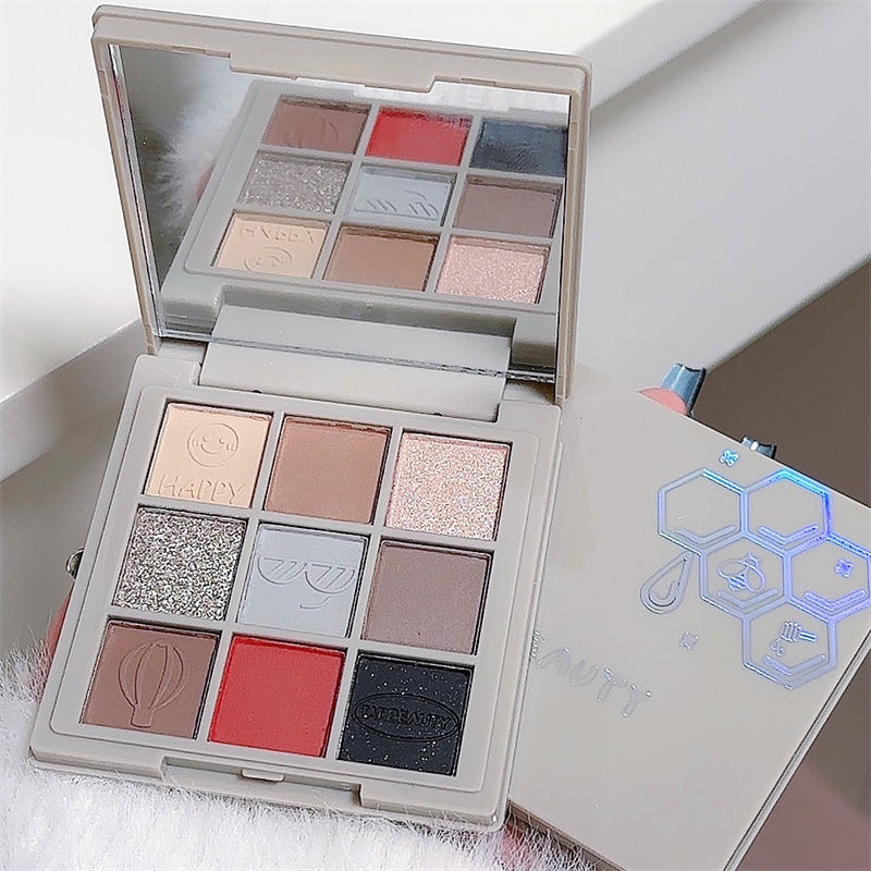 Thumbnail: Cold Sweet Light European And American Smoky Eye Nine Color Eyeshadow Tray Cemen