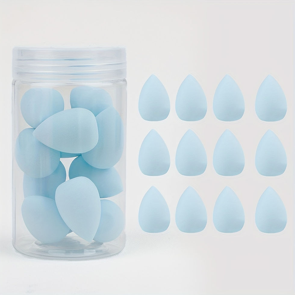 Thumbnail: 12pcs Mini Makeup Sponges - Soft, Latex-Free for Flawless Foundation Application