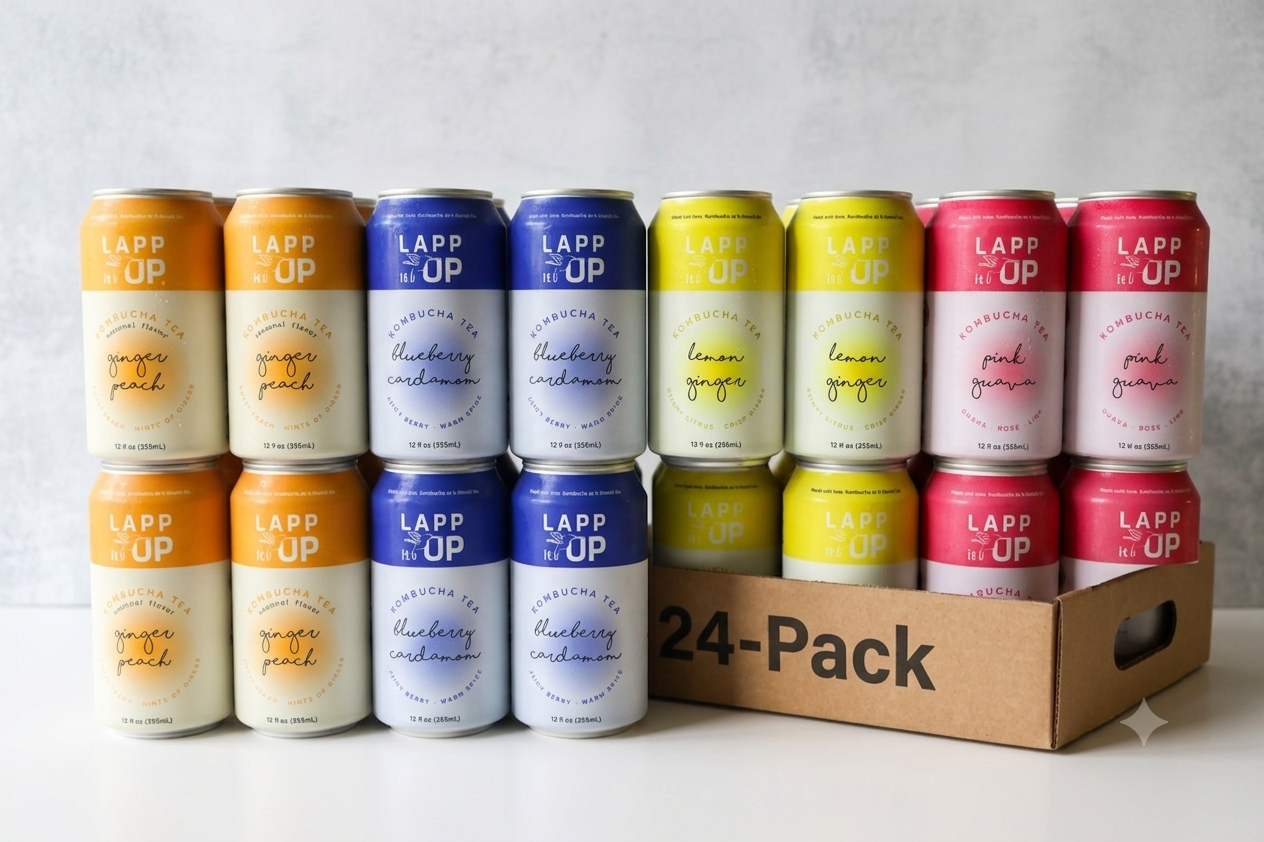 24 Pack of Kombucha Variety Flavors