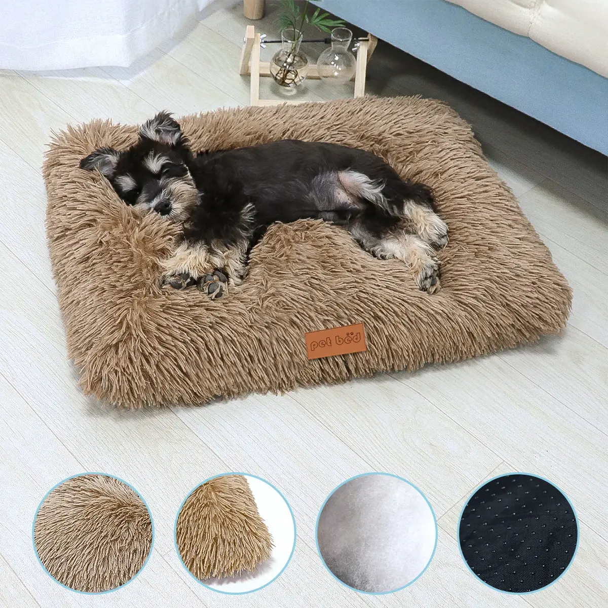 Plush Anti-Slip Pet Bed Mat for Dogs and Cats