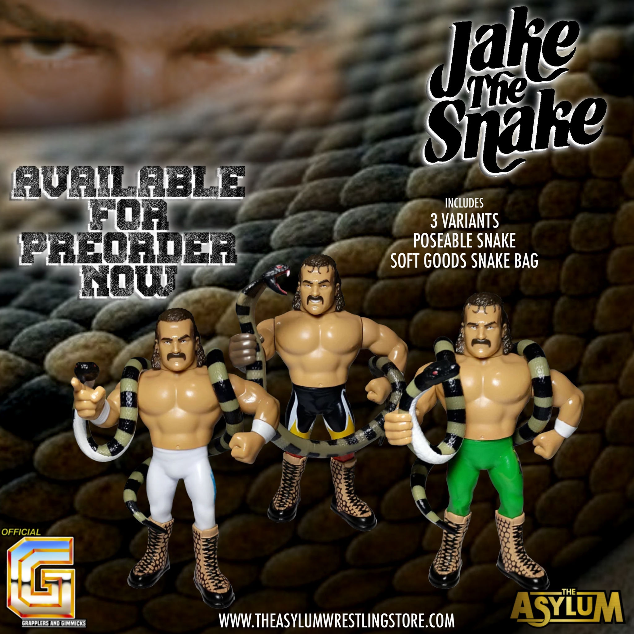Grapplers and Gimmicks Jake The Snake Roberts 3 Pack