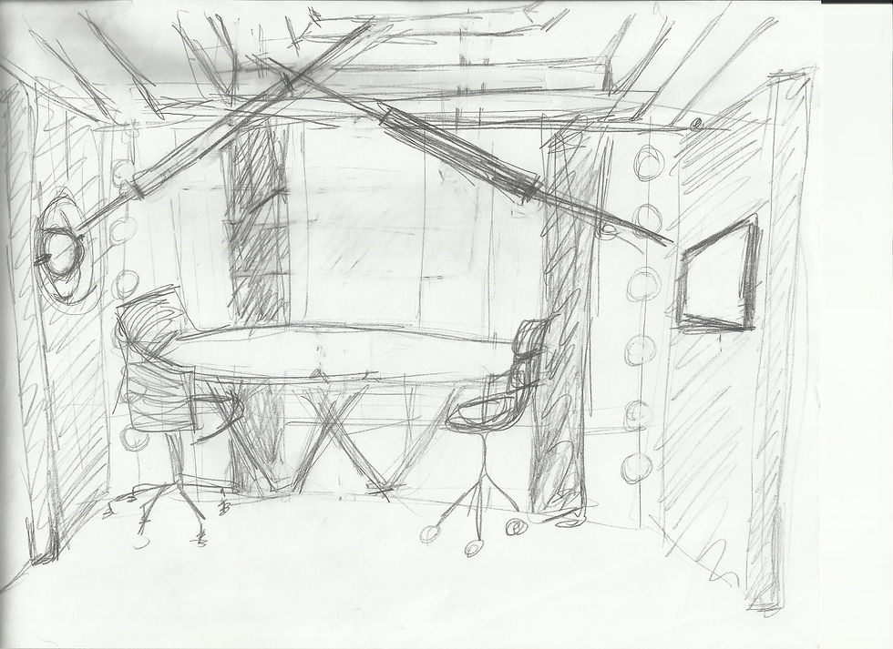 Hand sketch of conference room