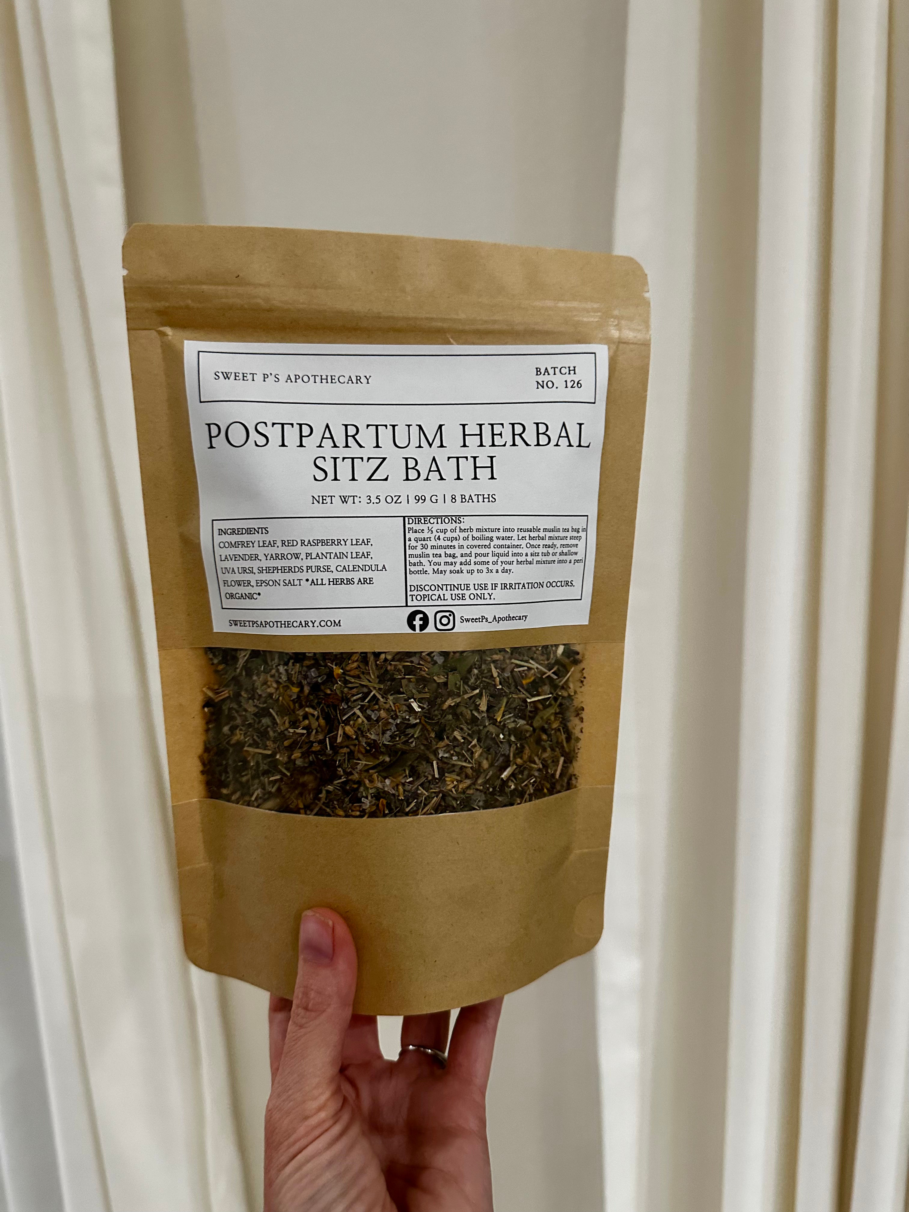 Postpartum Herbal Sitz Bath