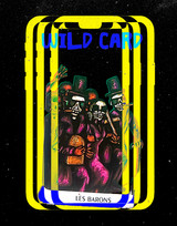 Les Barons Wild Card tarot card from Altar’d U Astro Me with ritual symbolism and bold layered collage