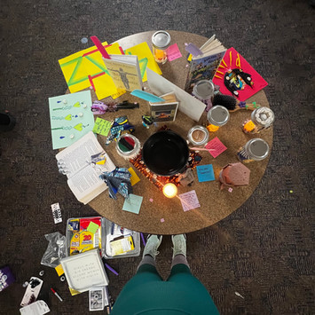  Archival image from Kiing Curry’s Black Beauty School and embodied learning practice, documenting workshops, community teaching, creative experimentation, and research that contributed to the development of the BespokeCurry Cosmos.
