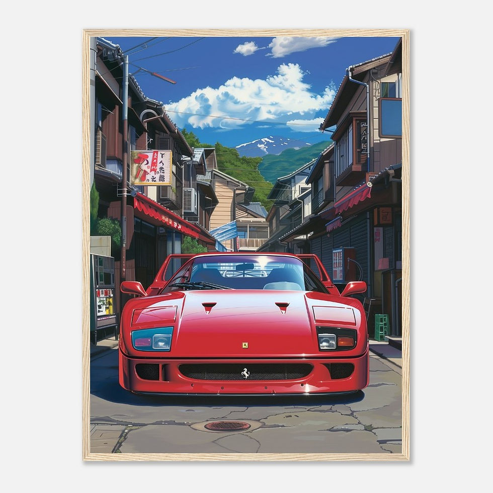 Thumbnail: Ferrari F40 - Premium Matte Paper Wooden Framed Poster