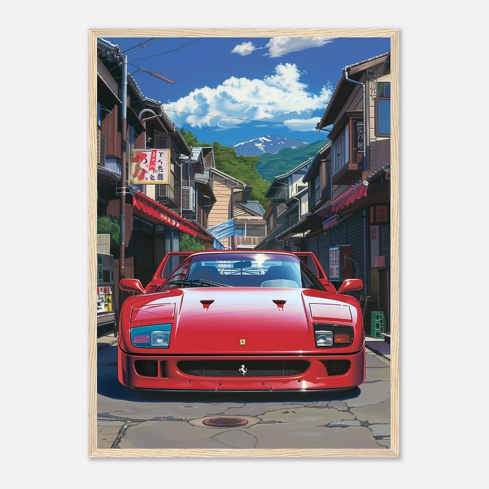 Thumbnail: Ferrari F40 - Premium Matte Paper Wooden Framed Poster
