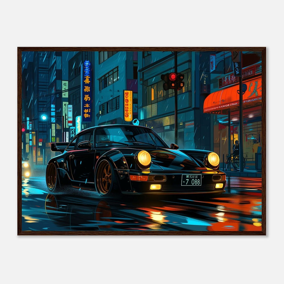 Thumbnail: Raindance Drive: 911 Porsche Symphony - Premium Matte Paper Wooden Framed Poster