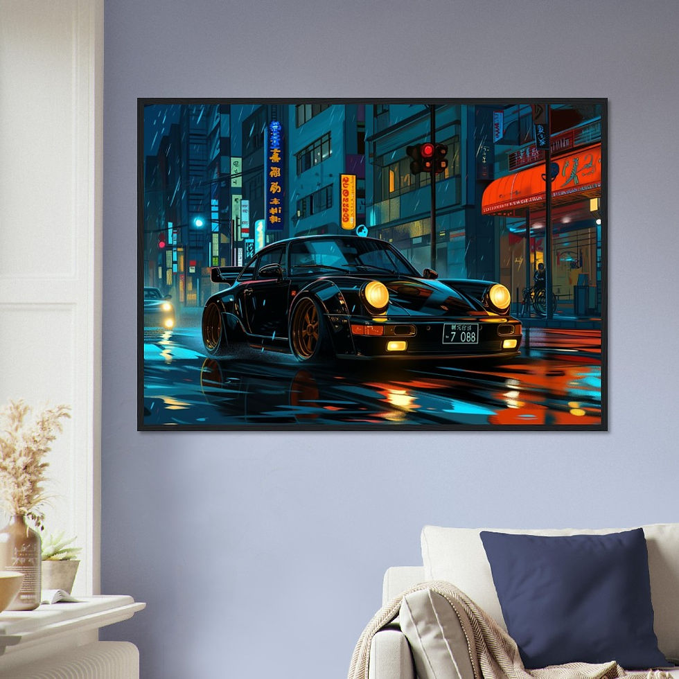 Thumbnail: Raindance Drive: 911 Porsche Symphony - Premium Matte Paper Wooden Framed Poster