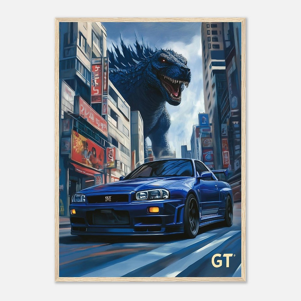 Thumbnail: Godzilla's R34 - Premium Matte Paper Wooden Framed Poster