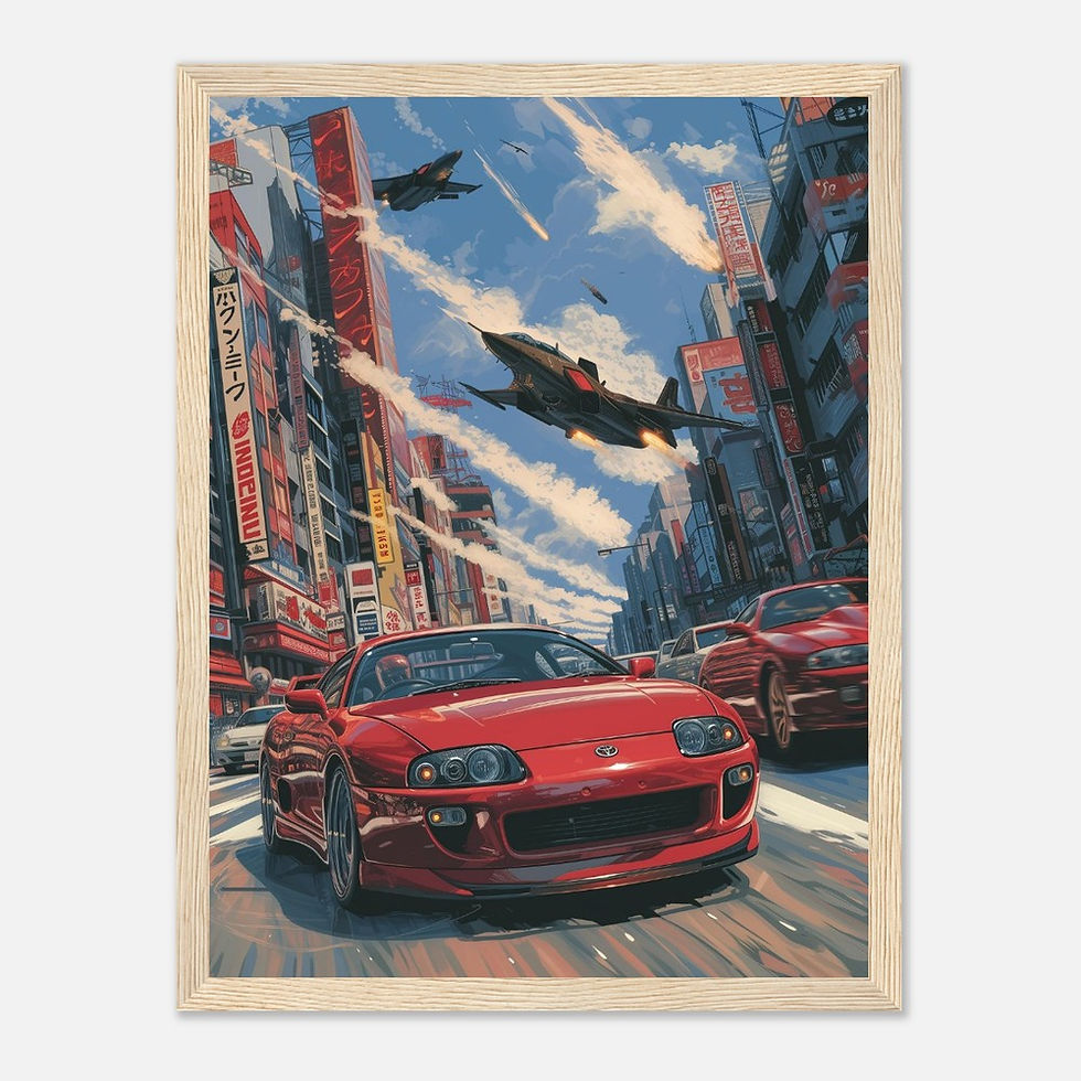 Thumbnail: Toyota Supra MK4 - Premium Matte Paper Wooden Framed Poster