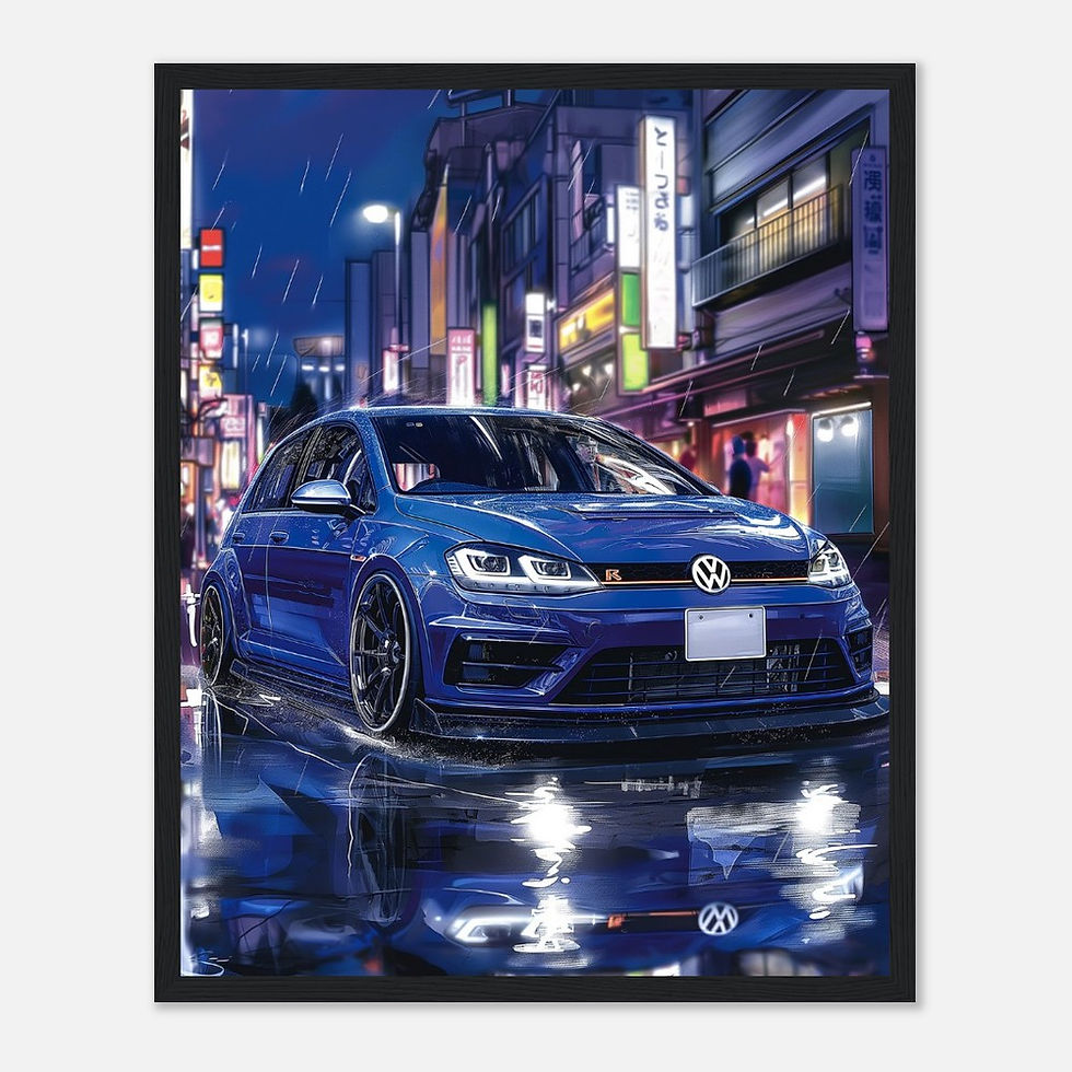 Thumbnail: VW Golf R 7.5 - Premium Matte Paper Wooden Framed Poster