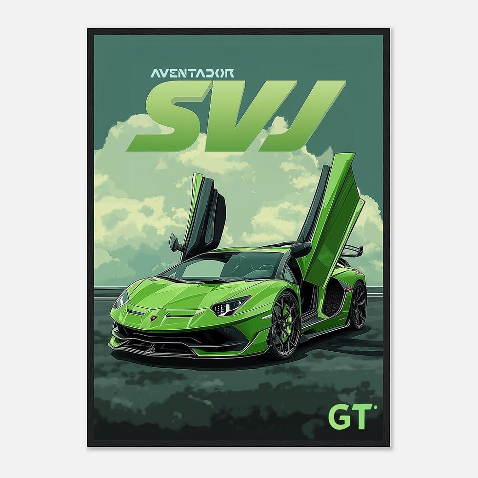 Thumbnail: Lamborghini Aventador SVJ - Premium Matte Paper Wooden Framed Poster