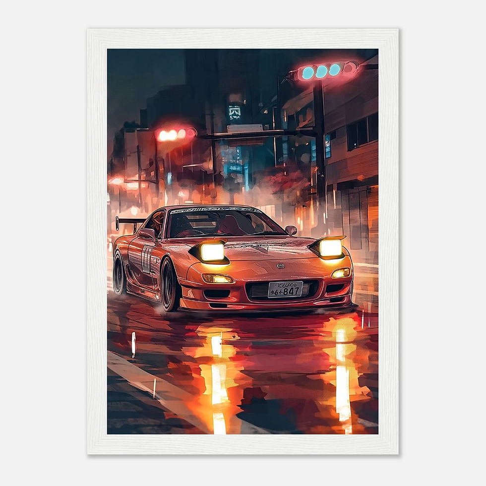 Thumbnail: Mazda RX7 - Premium Matte Paper Wooden Framed Poster
