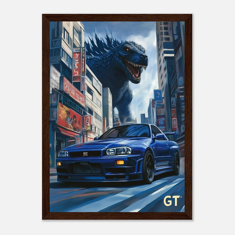 Thumbnail: Godzilla's R34 - Premium Matte Paper Wooden Framed Poster
