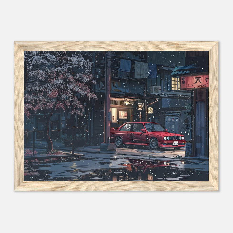 Thumbnail: BMW E30 M3 - Premium Matte Paper Wooden Framed Poster