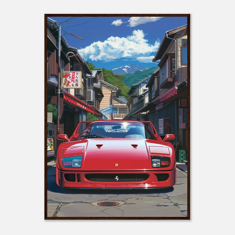 Thumbnail: Ferrari F40 - Premium Matte Paper Wooden Framed Poster