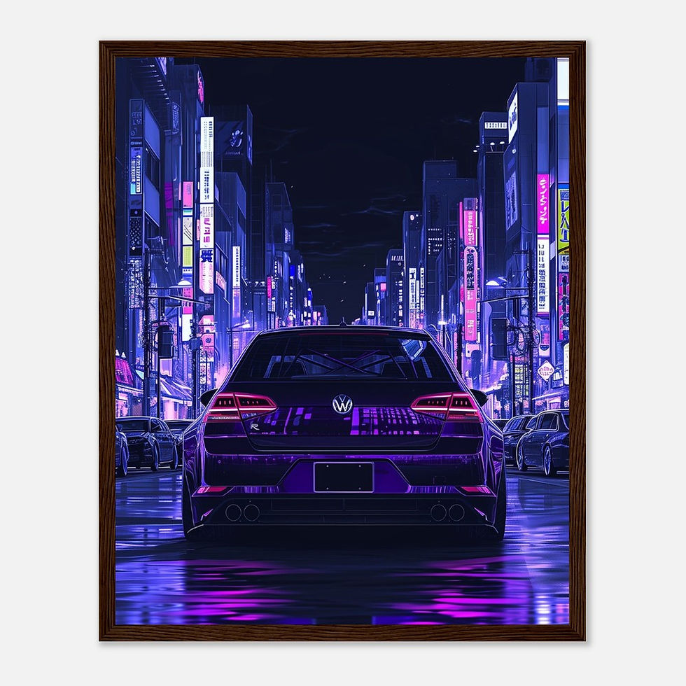 Thumbnail: VW Golf R 7.5 - Premium Matte Paper Wooden Framed Poster