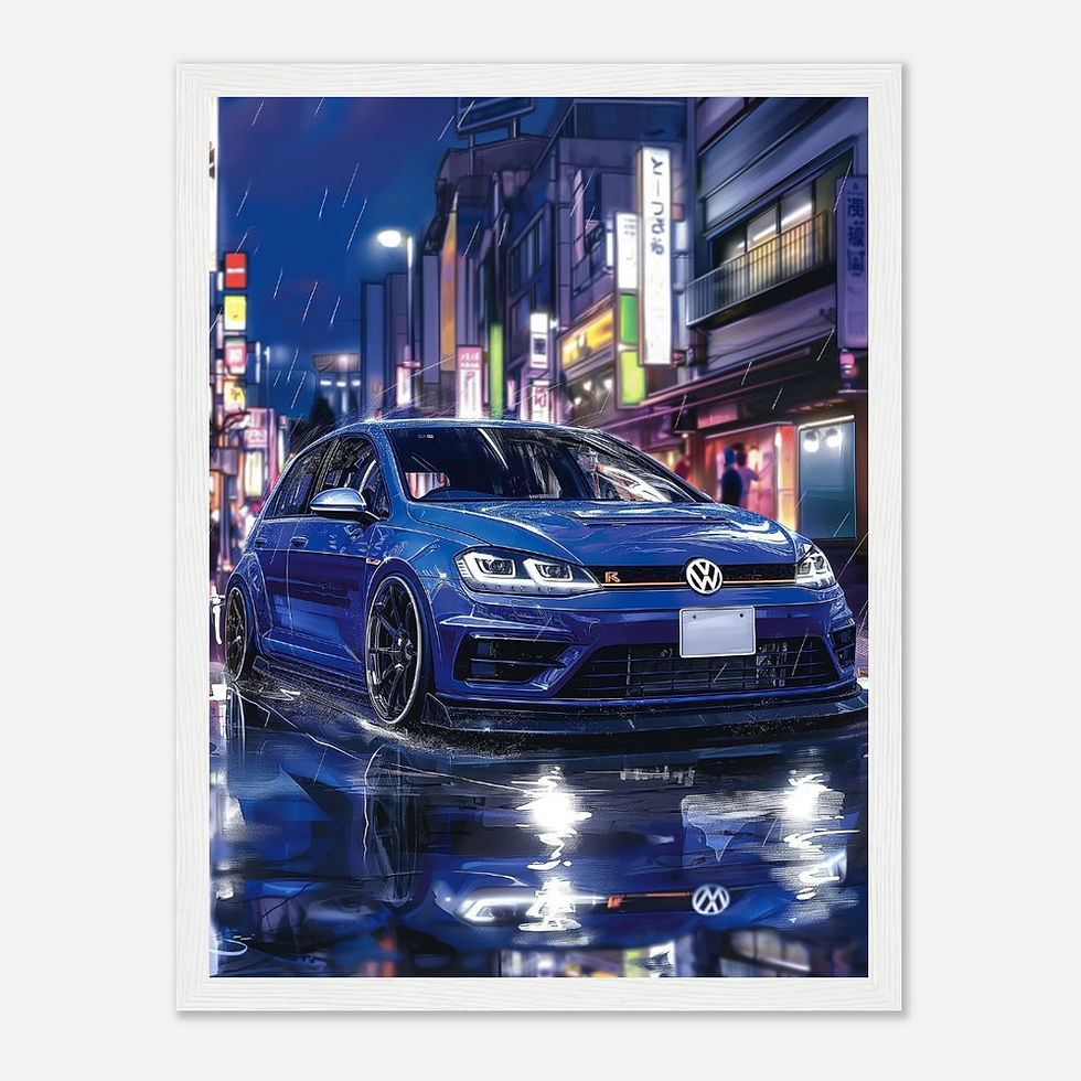 Thumbnail: VW Golf R 7.5 - Premium Matte Paper Wooden Framed Poster