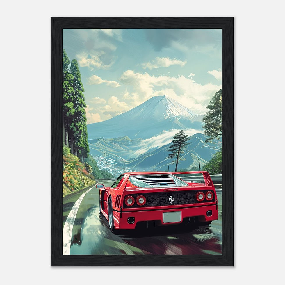 Thumbnail: Ferrari F40 - Premium Matte Paper Wooden Framed Poster