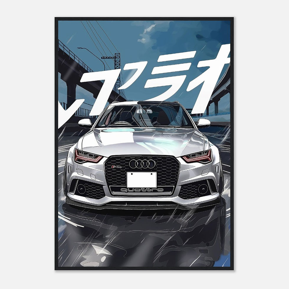 Audi RS6 C7 - Premium Matte Paper Wooden Framed Poster